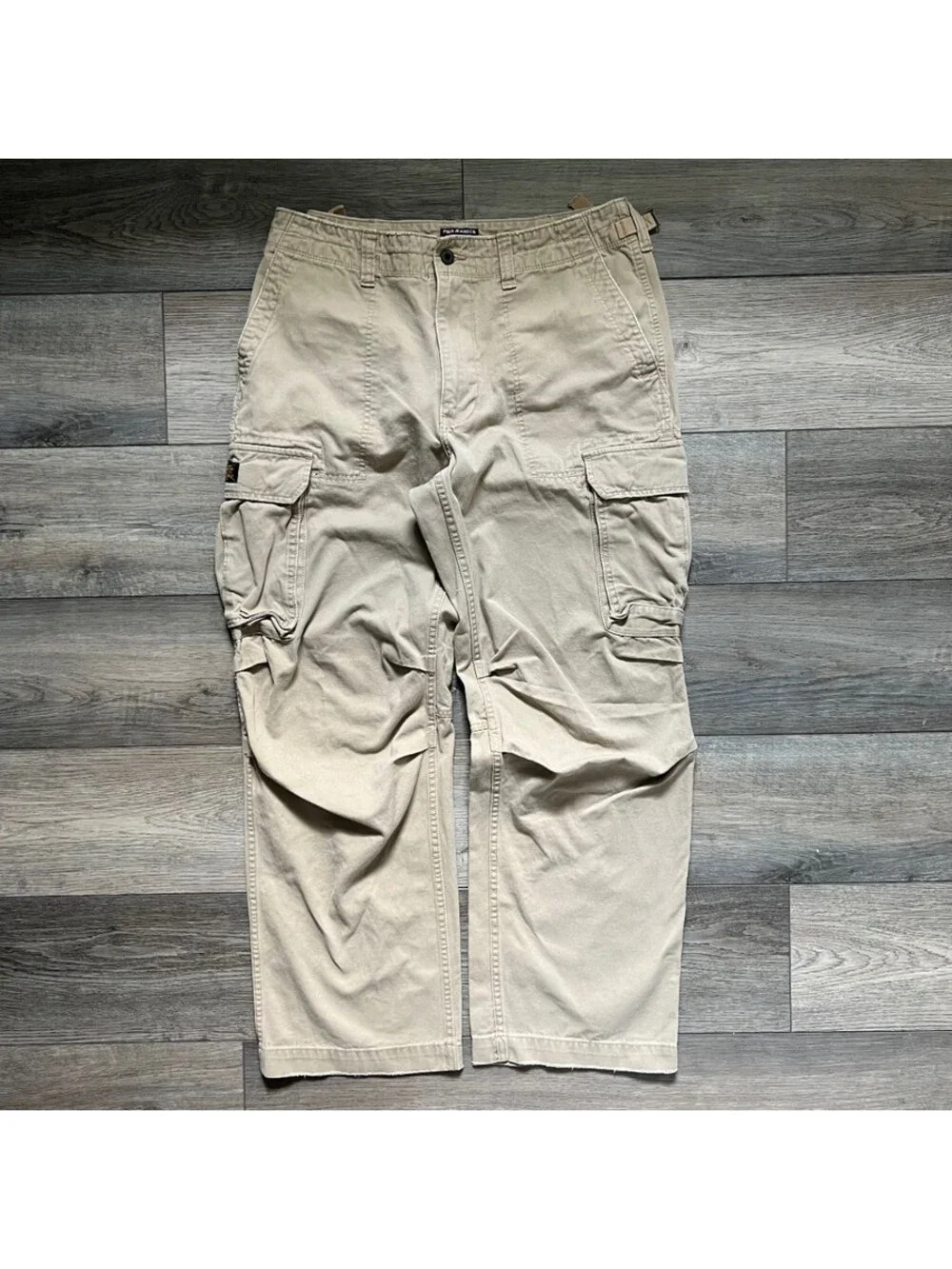 Polo Jeans Co. Ralph Lauren Men's 34x32 Cargo Pants Tan Military Surplus Y2K